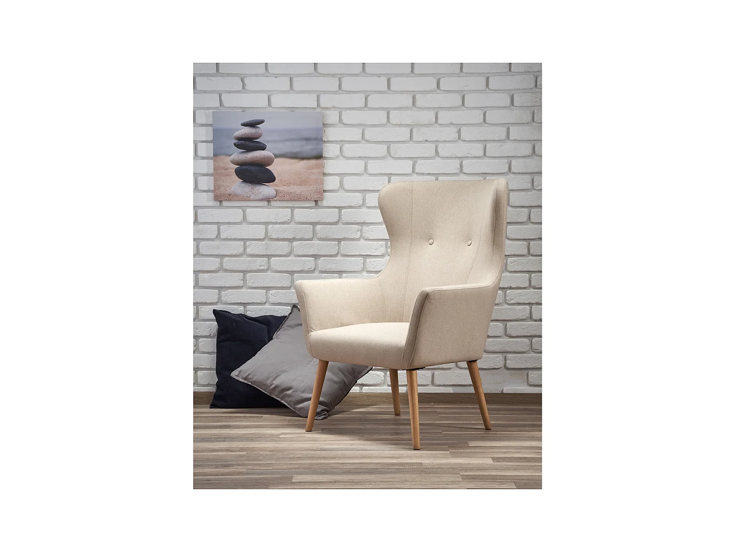 Poltrona Cotto/Tessuto/beige