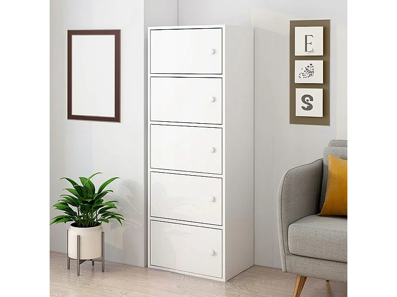 Nowoczesna komoda, duża, biała, styl skandynawski