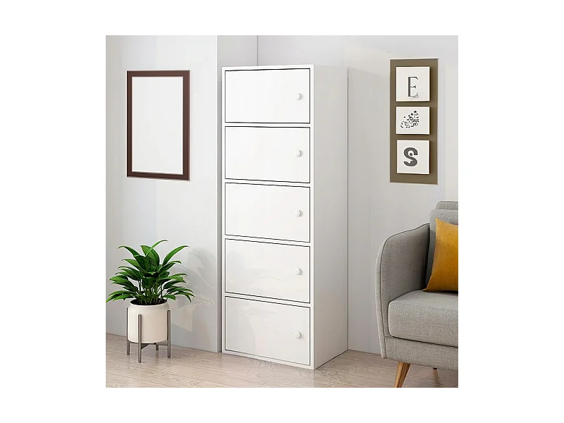 Nowoczesna komoda, duża, biała, styl skandynawski