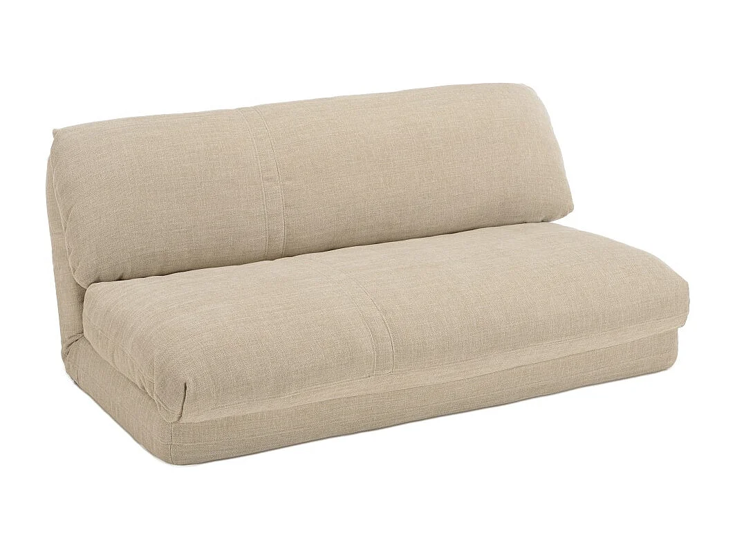 ANGELE - Chauffeuse convertible 2 places en tissu couleur beige