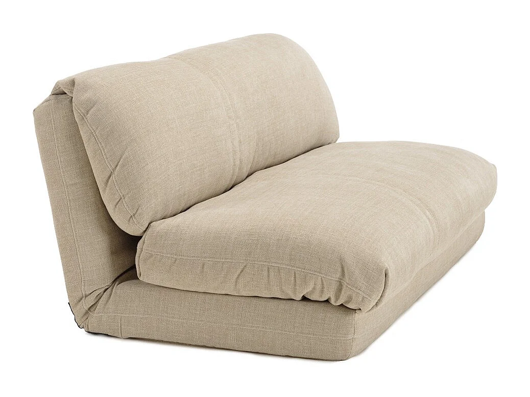 ANGELE - Chauffeuse convertible 2 places en tissu couleur beige