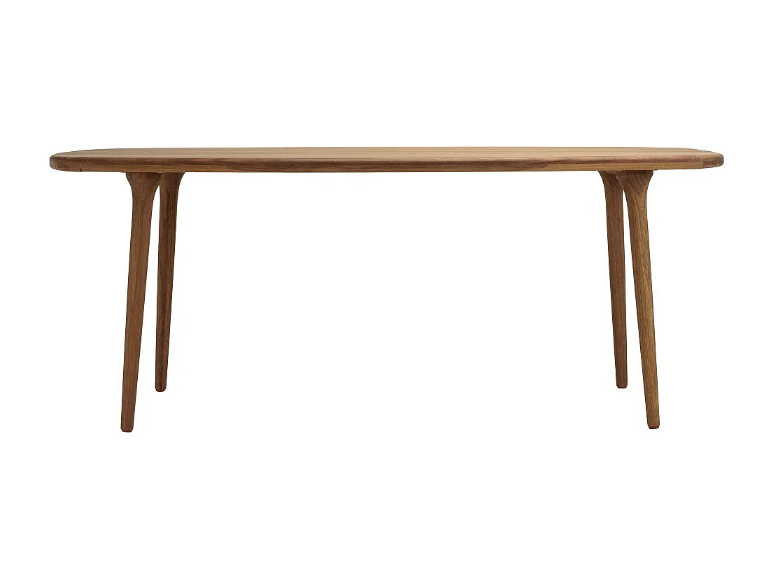 VICK - Table de jardin en bois d'Angélique huilé 200x90cm