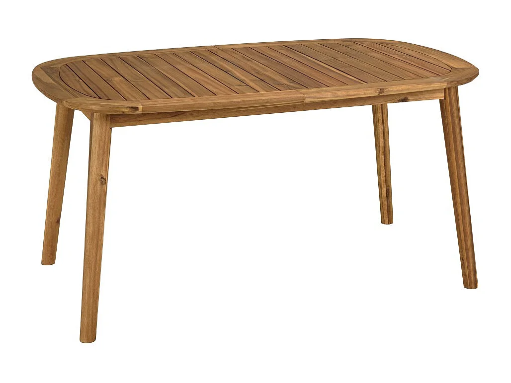 VICK - Table de jardin extensible en bois d'acacia huilé 150/200x100cm