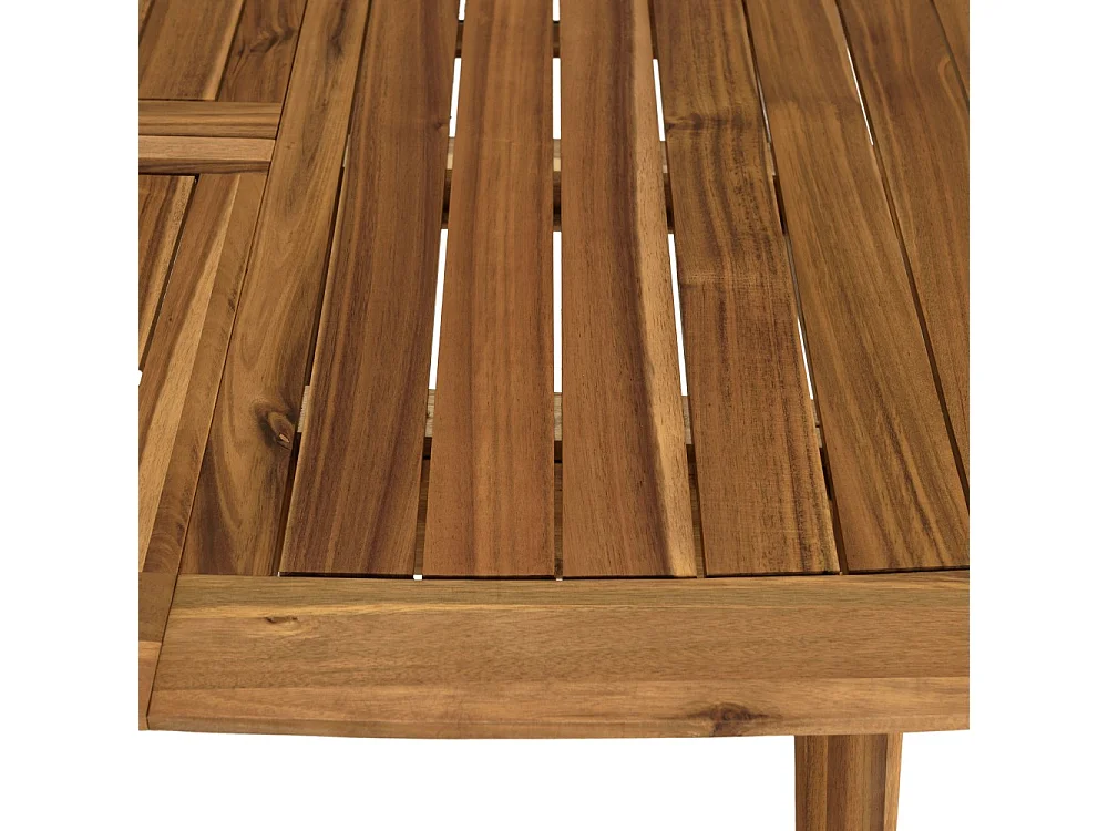 VICK - Table de jardin extensible en bois d'acacia huilé 150/200x100cm