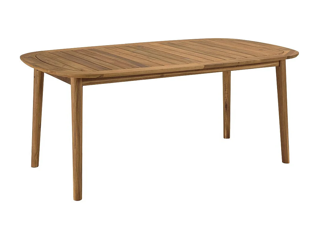 VICK - Table de jardin extensible en bois d'acacia huilé 180/240x110cm