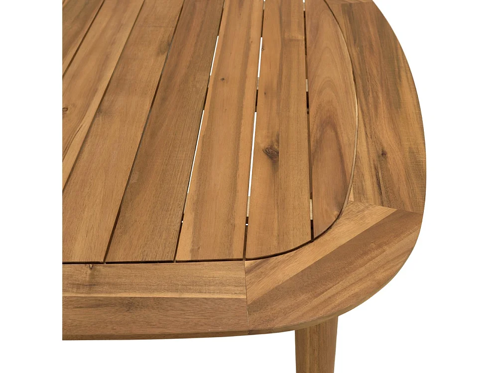 VICK - Table de jardin extensible en bois d'acacia huilé 180/240x110cm
