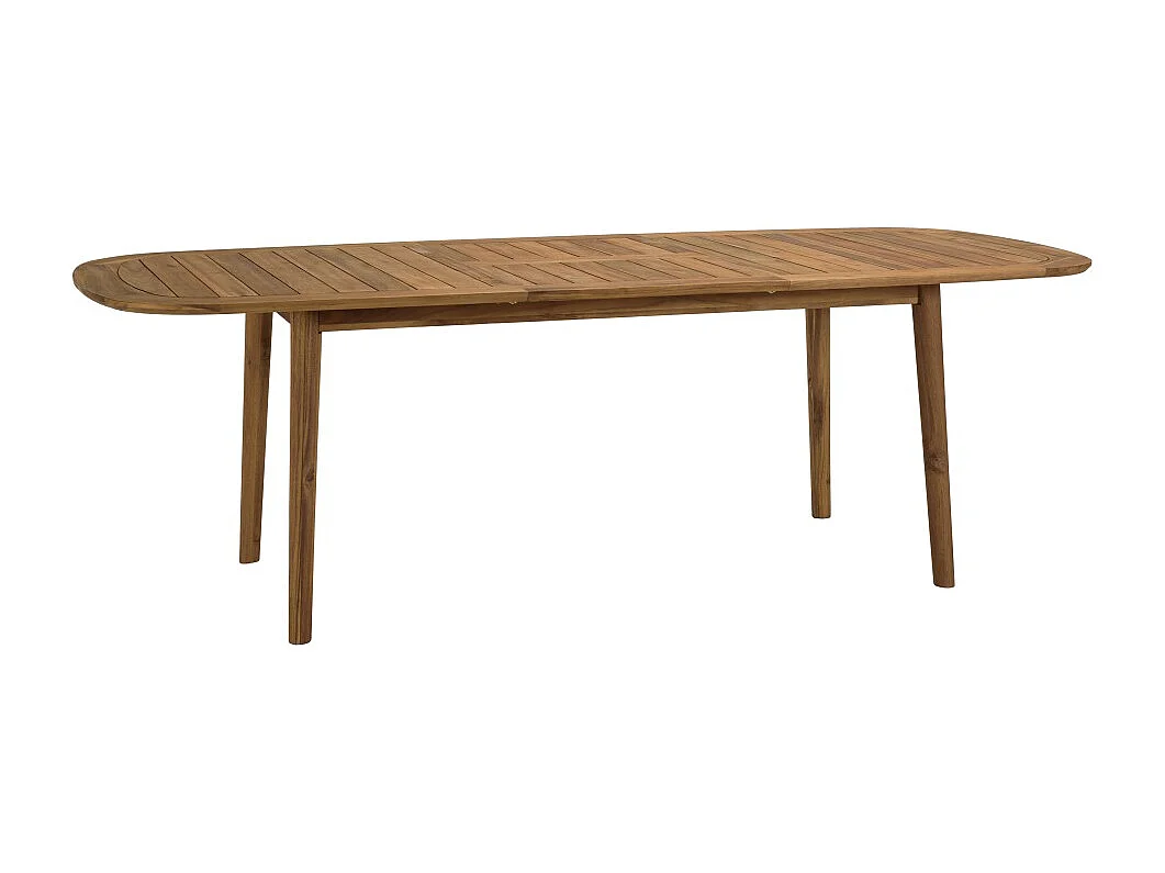 VICK - Table de jardin extensible en bois d'acacia huilé 180/240x110cm