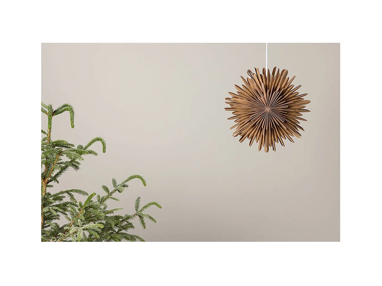Lampe Suspension Design "Selen" 35cm Marron Clair