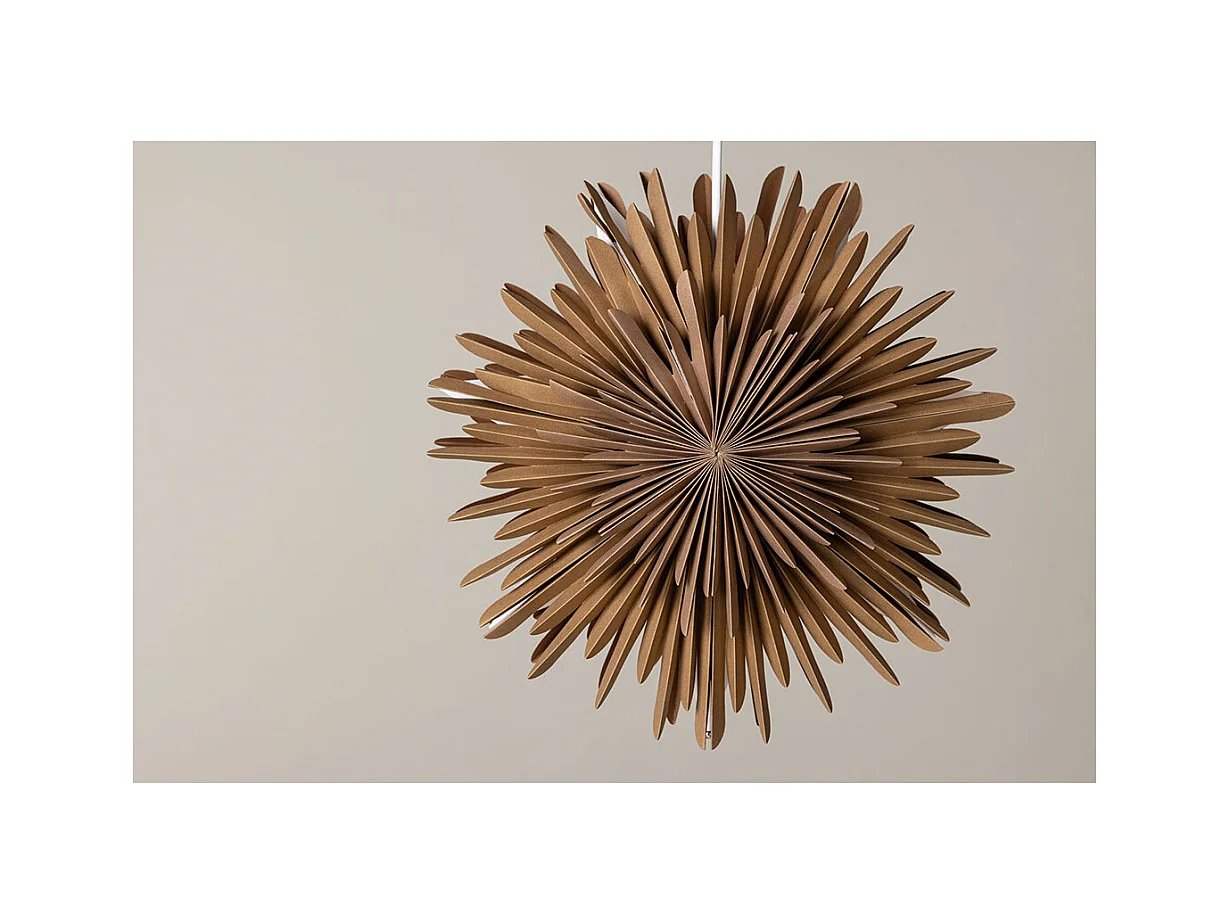 Lampe Suspension Design "Selen" 35cm Marron Clair