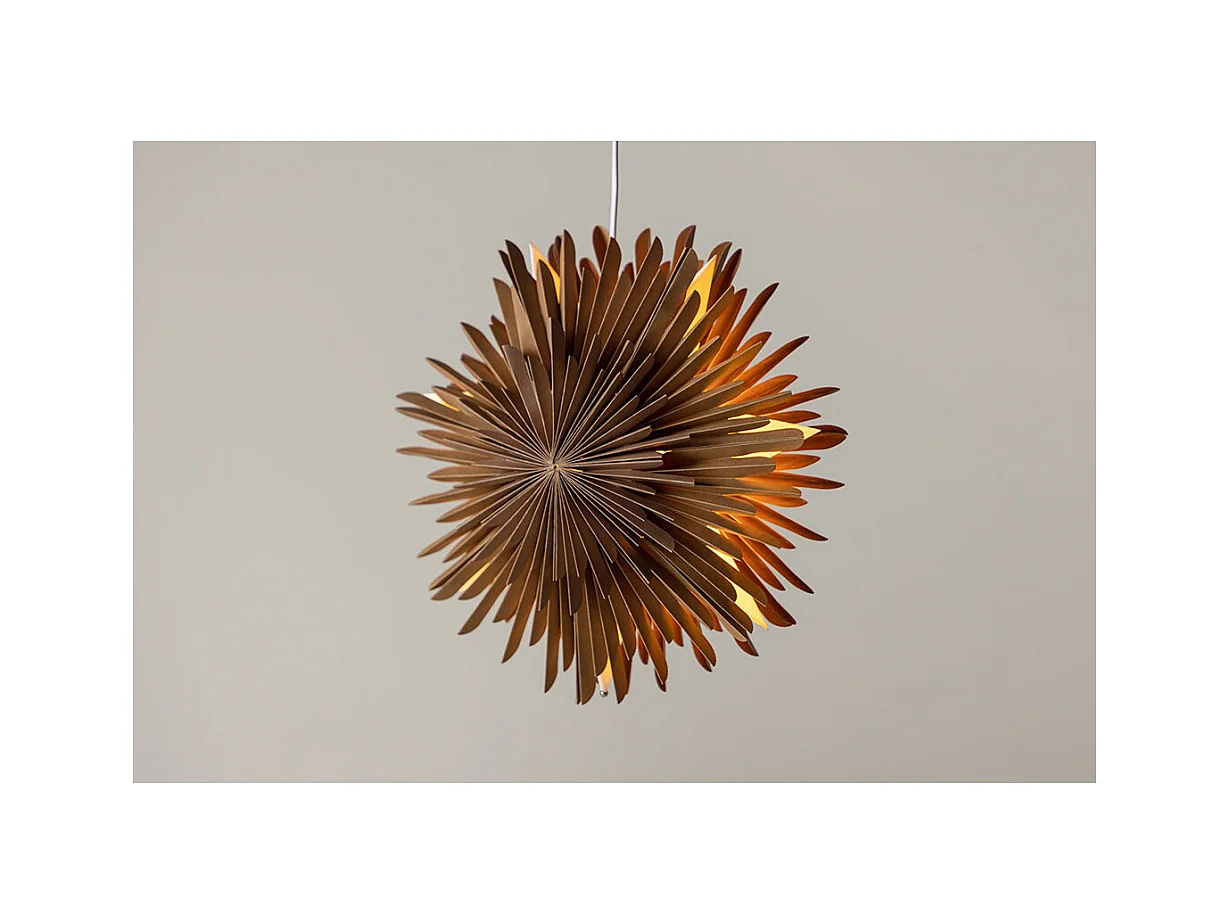 Lampe Suspension Design "Selen" 35cm Marron Clair