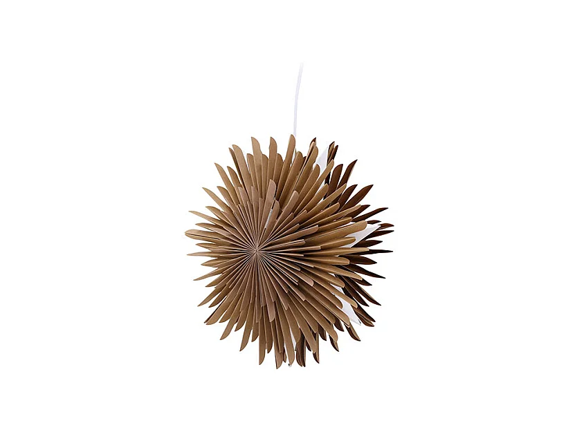 Lámpara colgante estrella de Navidad Sälen con papel claro Ø35cm color marrón.