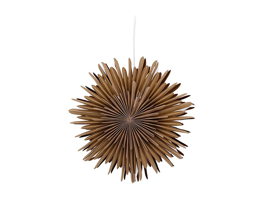 Lámpara colgante estrella de Navidad Sälen con papel claro Ø35cm color marrón.
