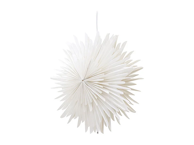 Stella di Natale Sälen con ciondolo in carta leggera Ø35cm bianco.