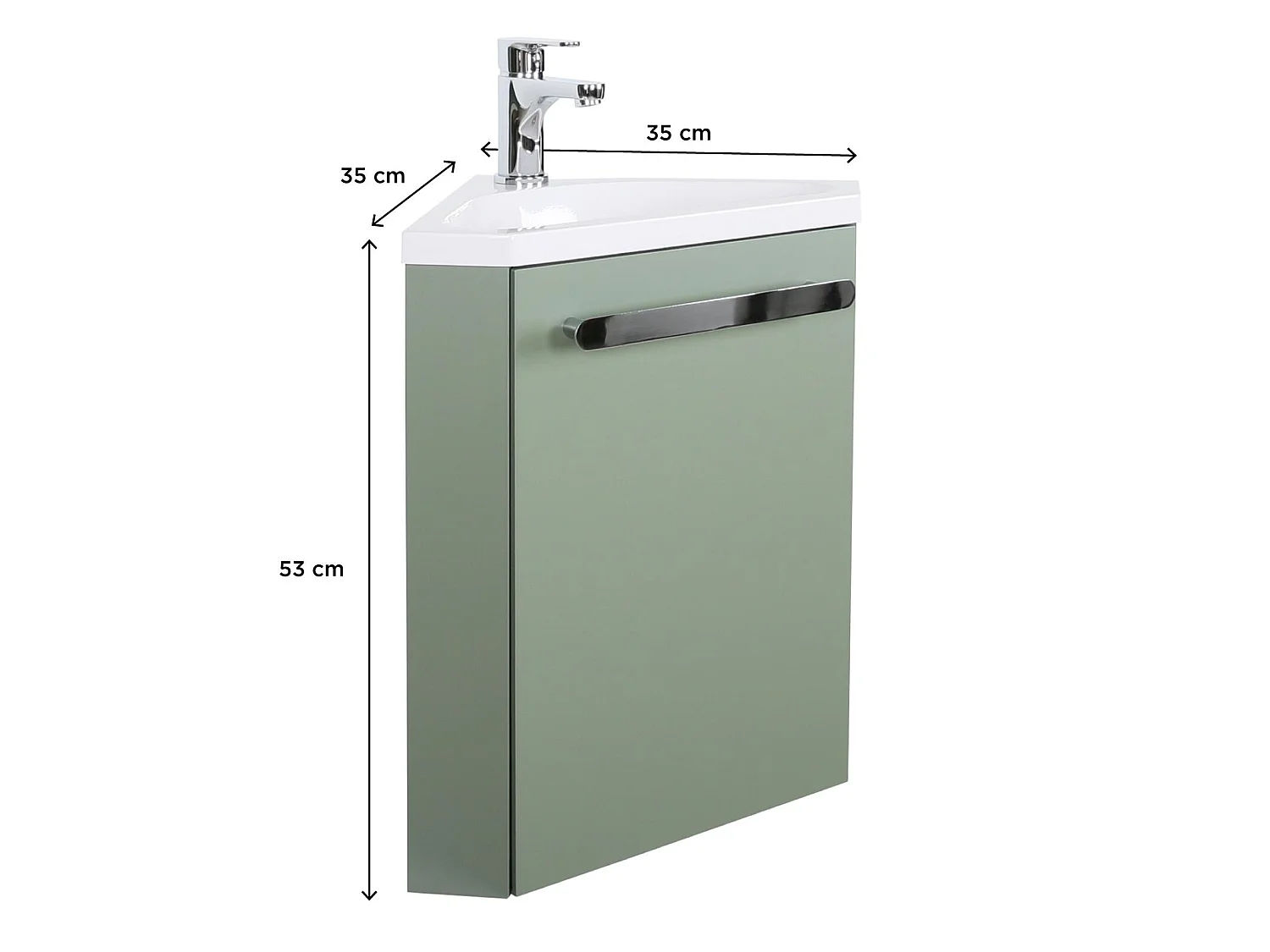 Meuble lave-mains d'angle SKINO