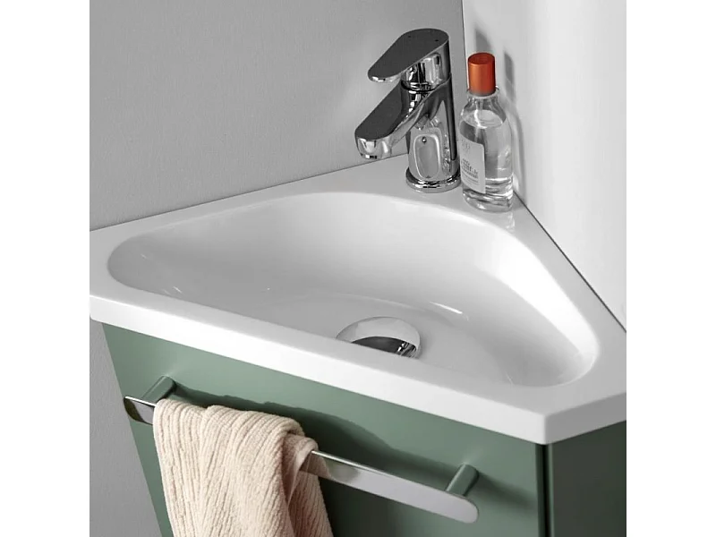 Meuble lave-mains d'angle suspendu SKINO