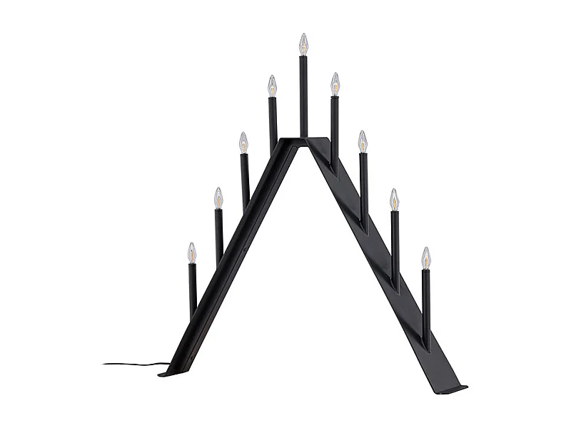 Son velas de adviento eléctricas de 9 luces de color negro.