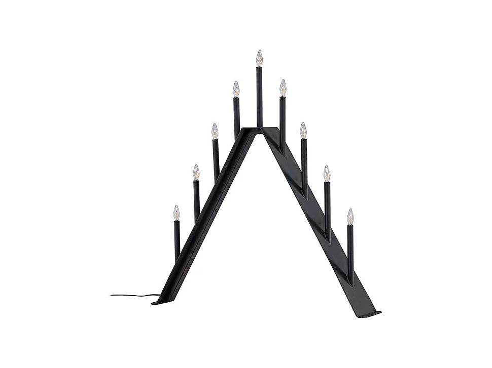 Lampe à Poser Bougeoir Déco "Are" 64cm Noir