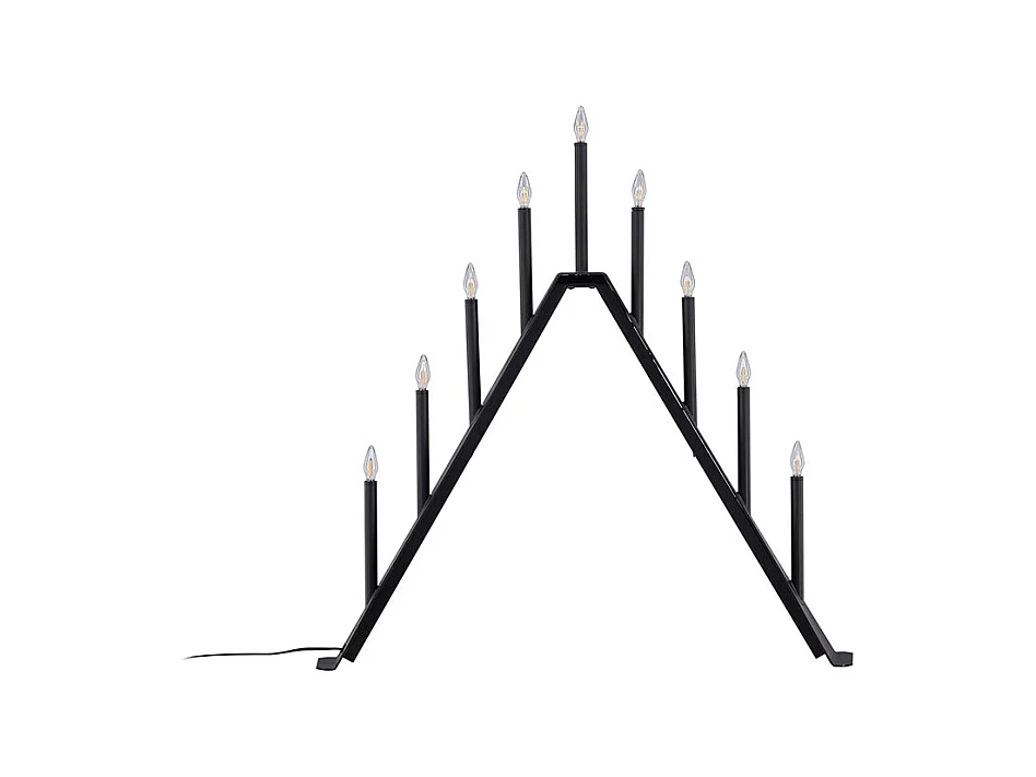 Lampe à Poser Bougeoir Déco "Are" 64cm Noir