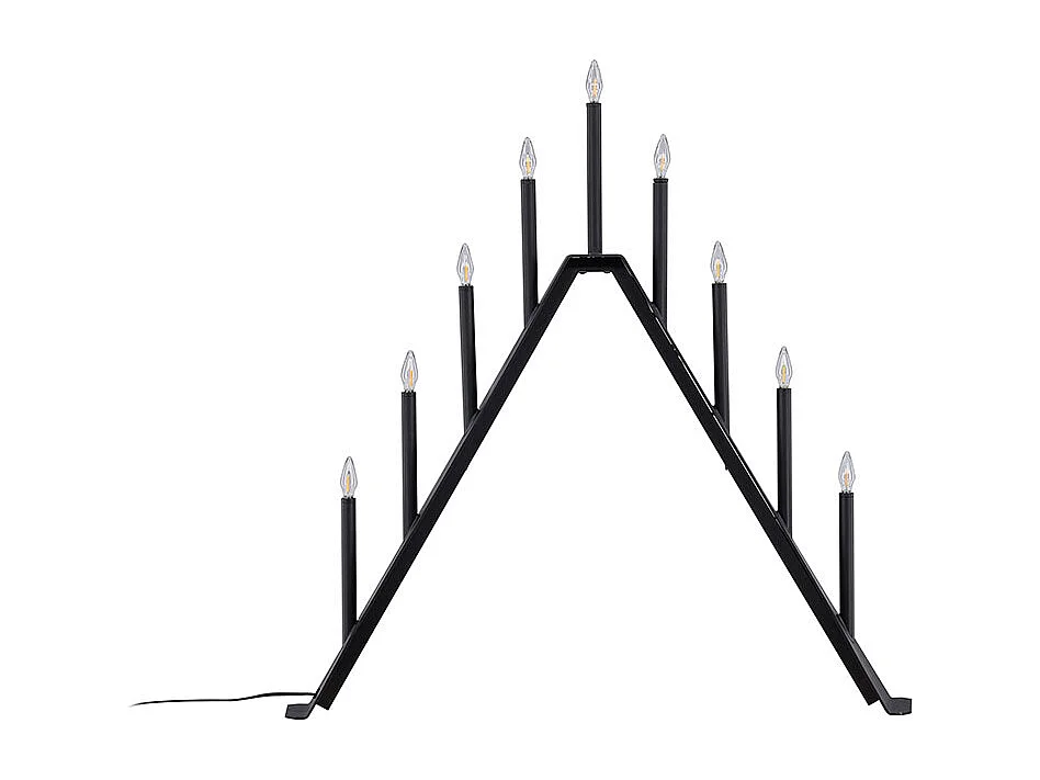 Candele dell'avvento elettriche Åre a 9 luci, nere.