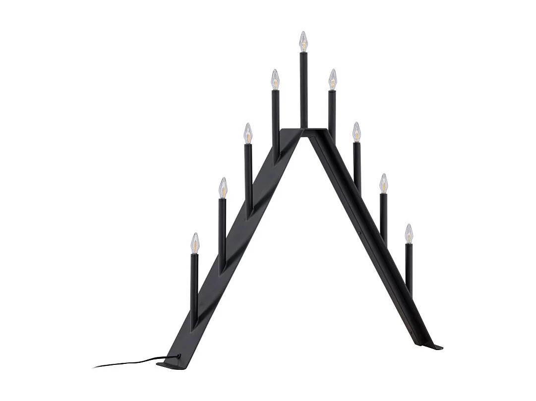 Lampe à Poser Bougeoir Déco "Are" 64cm Noir