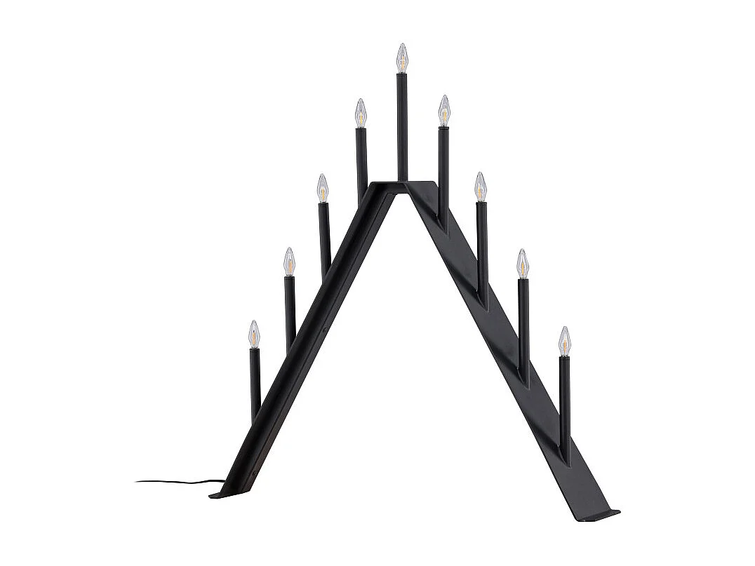 Lampe à Poser Bougeoir Déco "Are" 64cm Noir