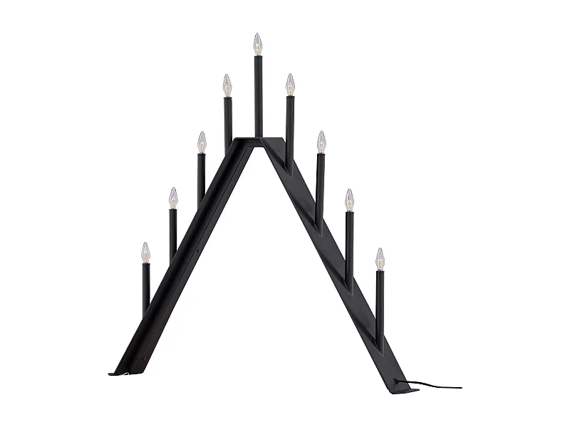 Lampe à Poser Bougeoir Déco "Are" 64cm Noir