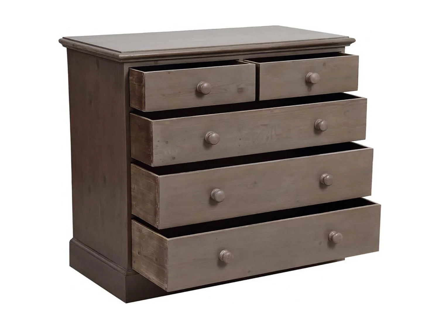 Commode 5 tiroirs Bois Marron - Natural Interior's