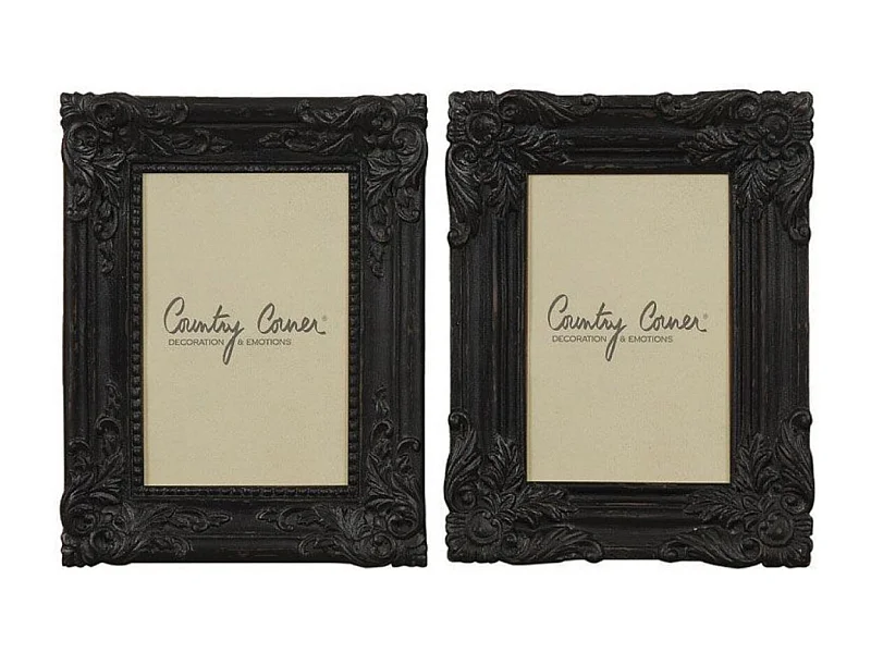 Cadre photo set de 2) Résine Noir - Basique Interior's