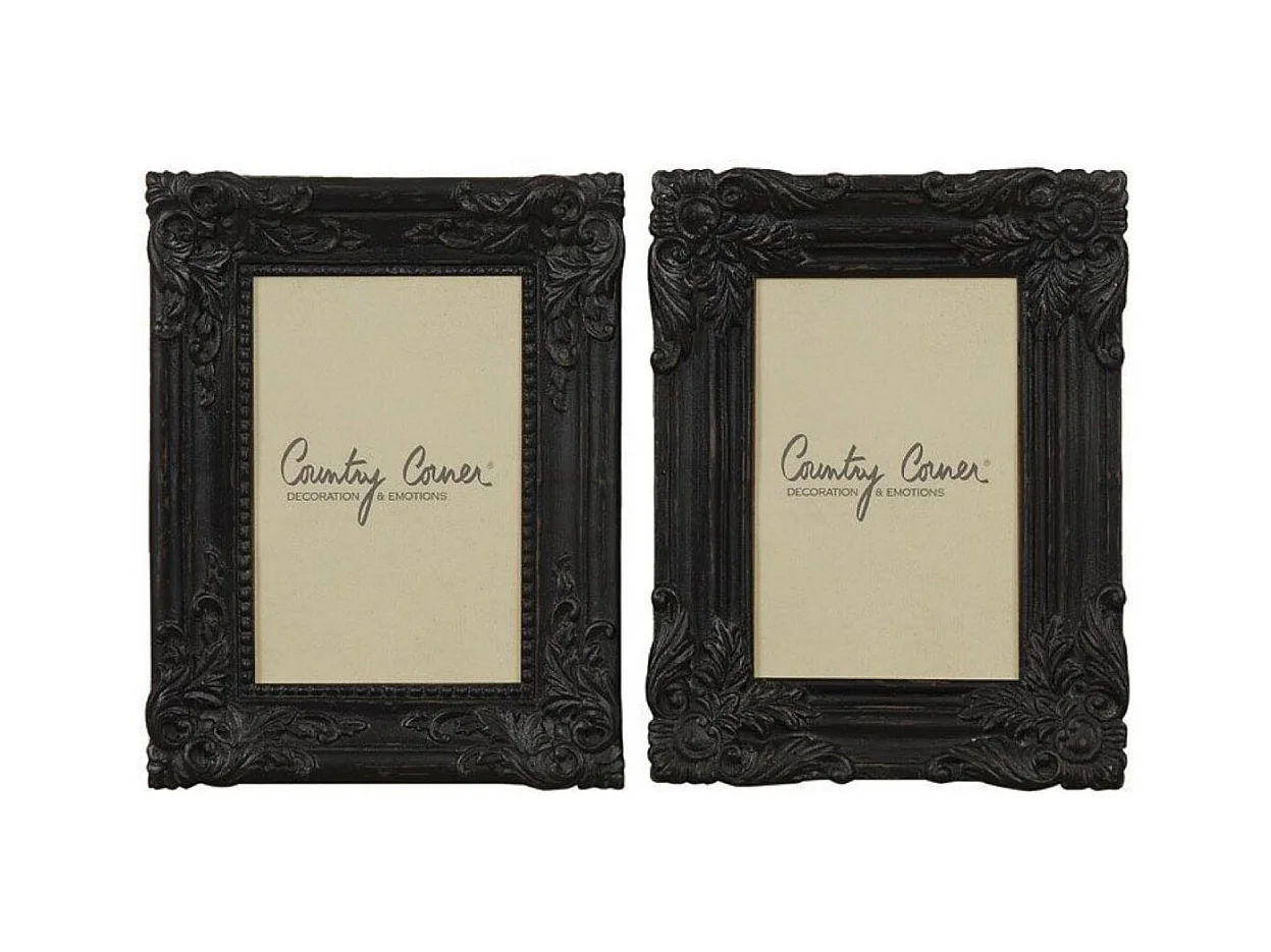 Cadre photo set de 2) Résine Noir - Basique Interior's