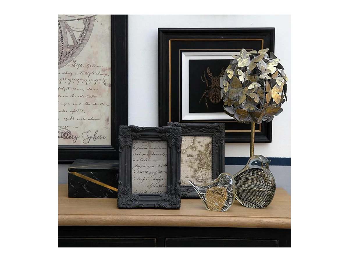 Cadre photo set de 2) Résine Noir - Basique Interior's