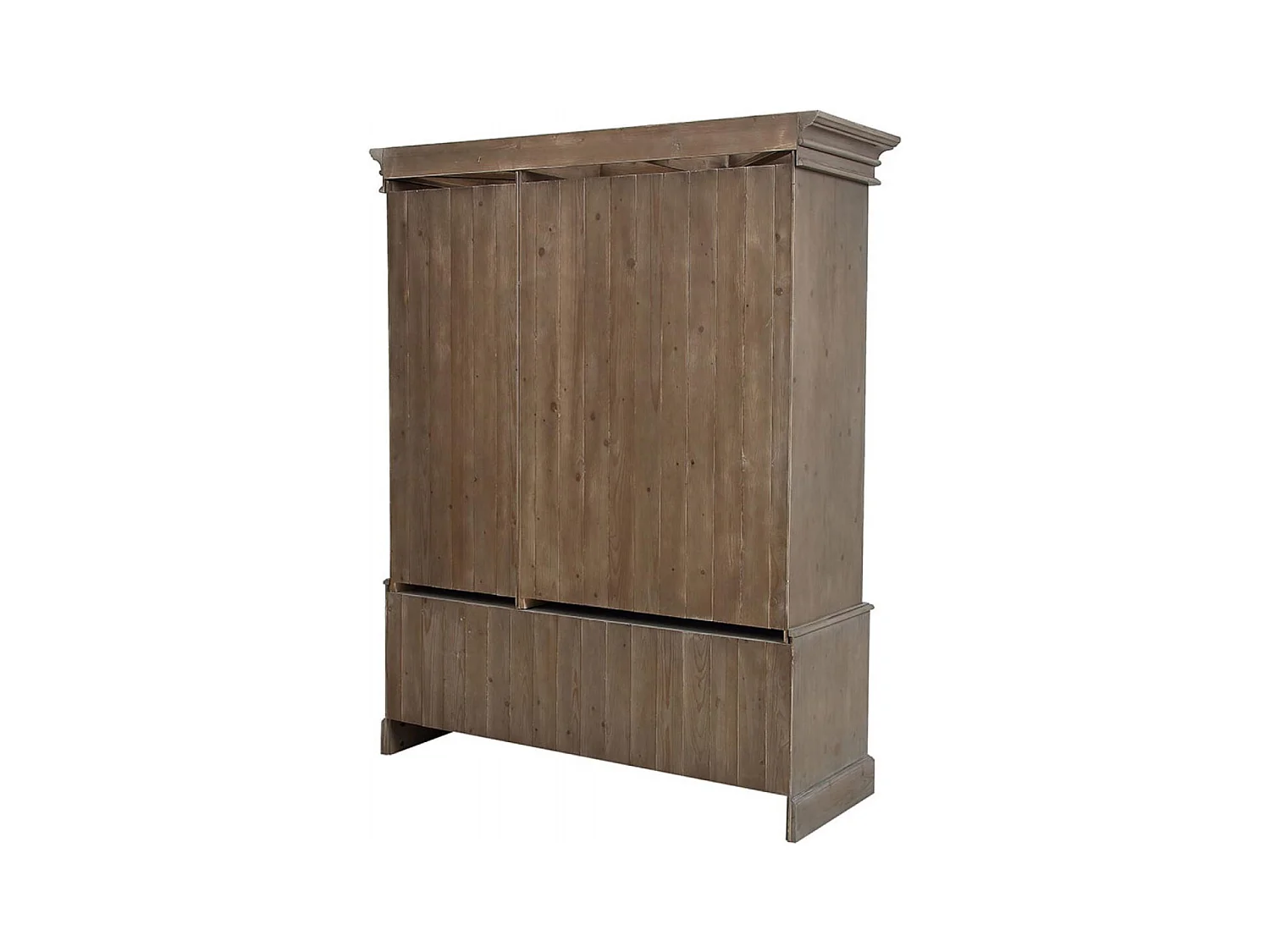 Armoire penderie 3 portes 5 tiroirs Bois Marron - Natural Interior's