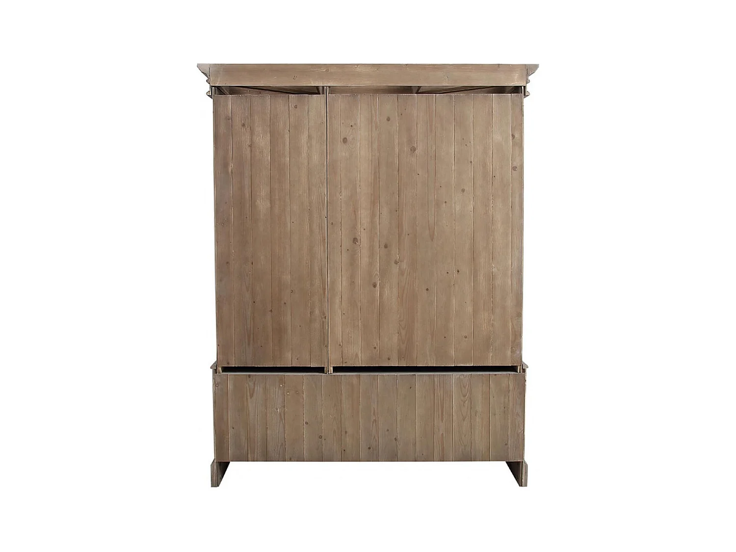 Armoire penderie 3 portes 5 tiroirs Bois Marron - Natural Interior's
