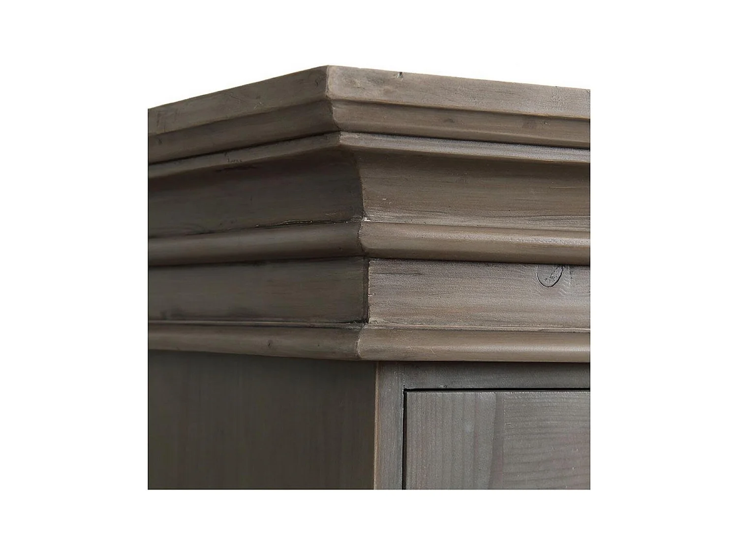 Armoire penderie 3 portes 5 tiroirs Bois Marron - Natural Interior's