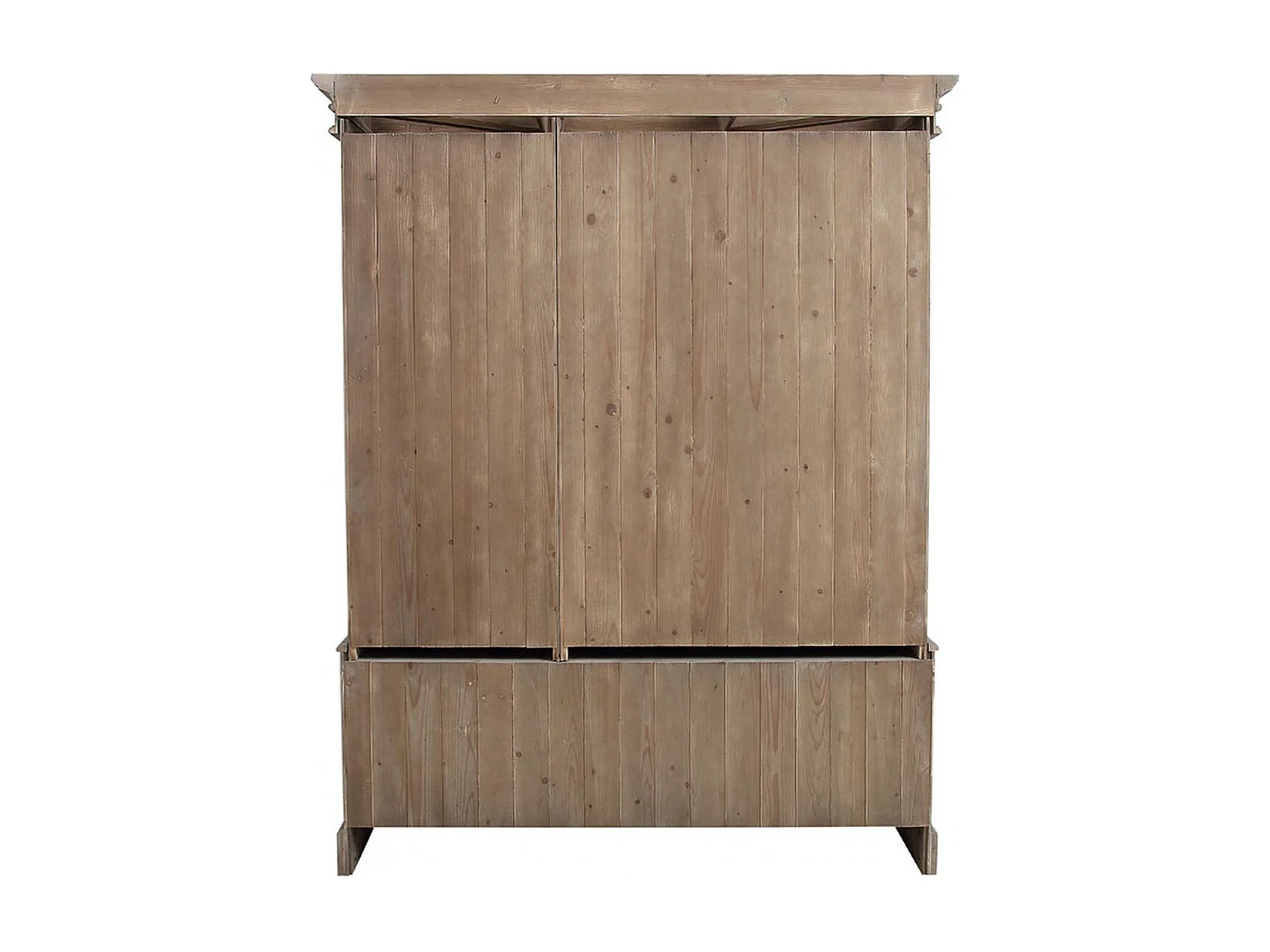 Armoire penderie 3 portes 5 tiroirs Bois Marron - Natural Interior's