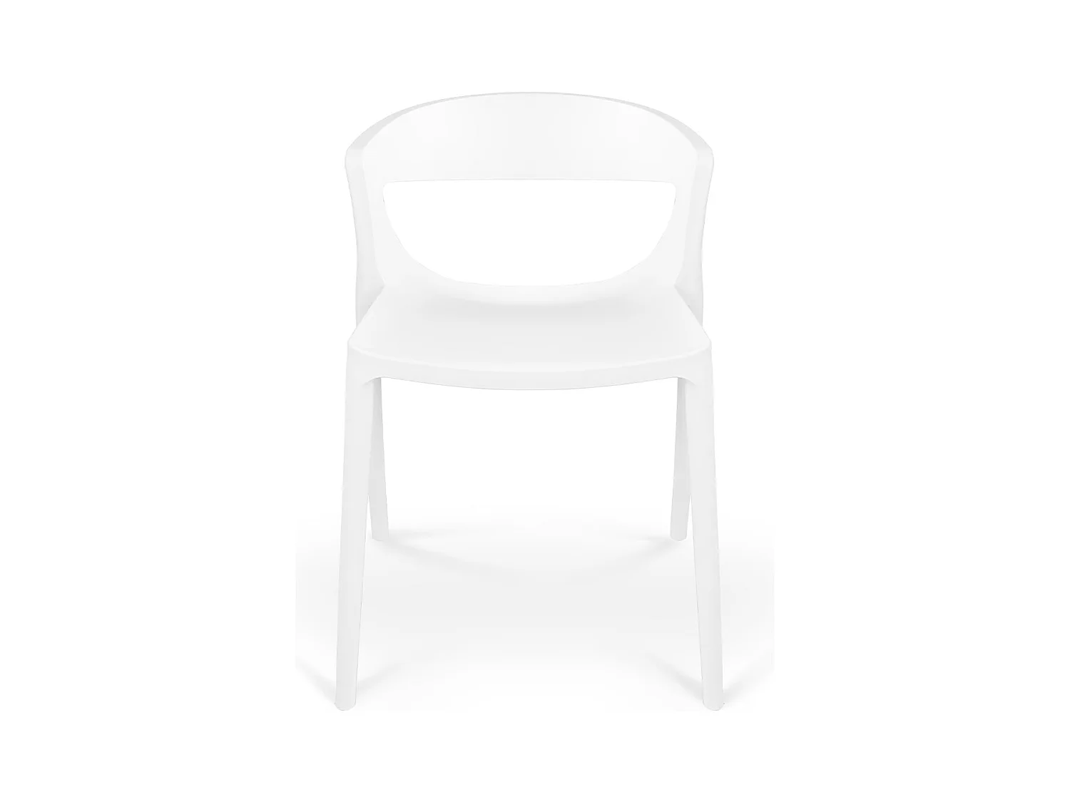 Set di 2 sedie impilabili in plastica bianca – Gaia