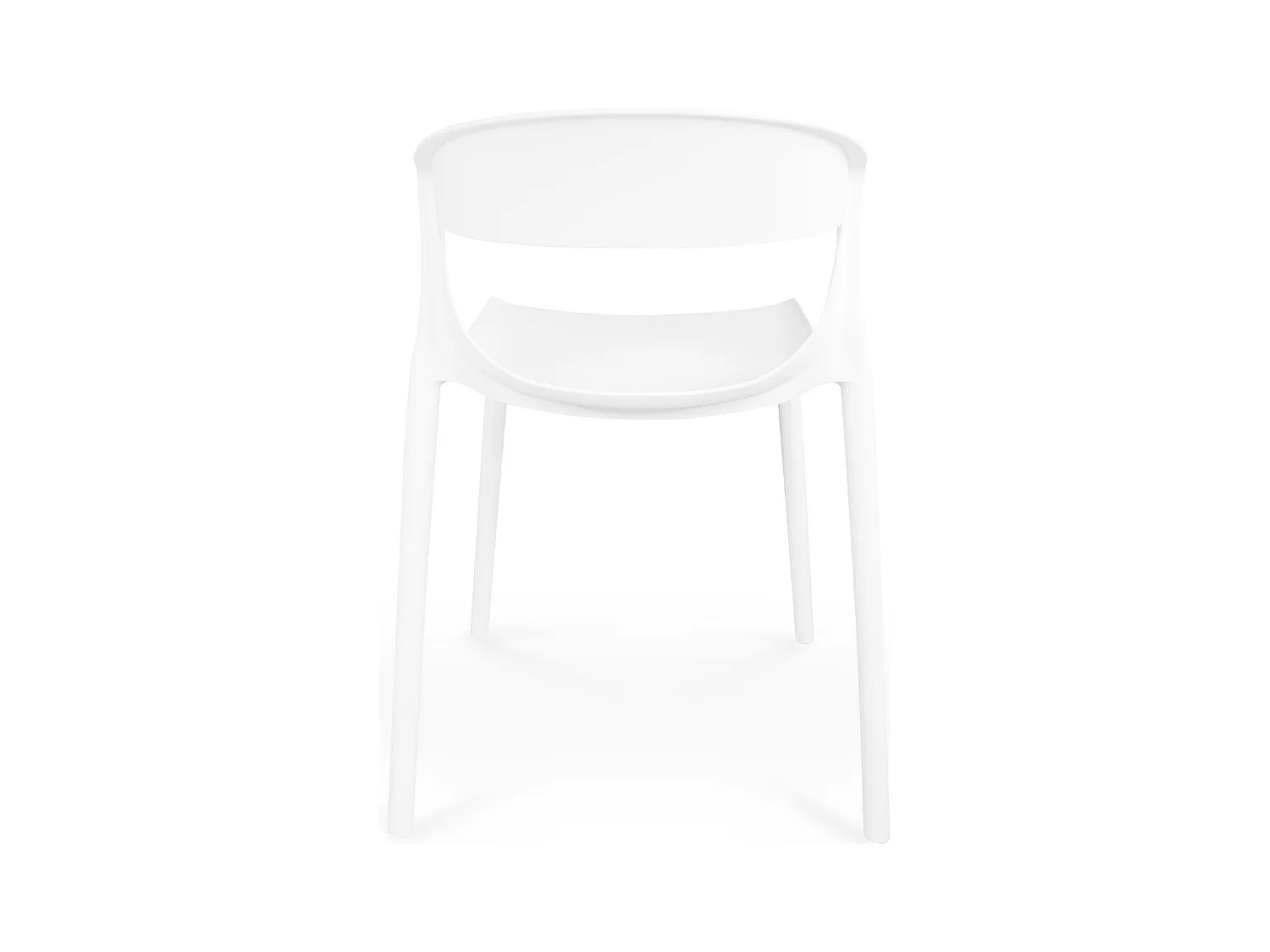 Set di 2 sedie impilabili in plastica bianca – Gaia