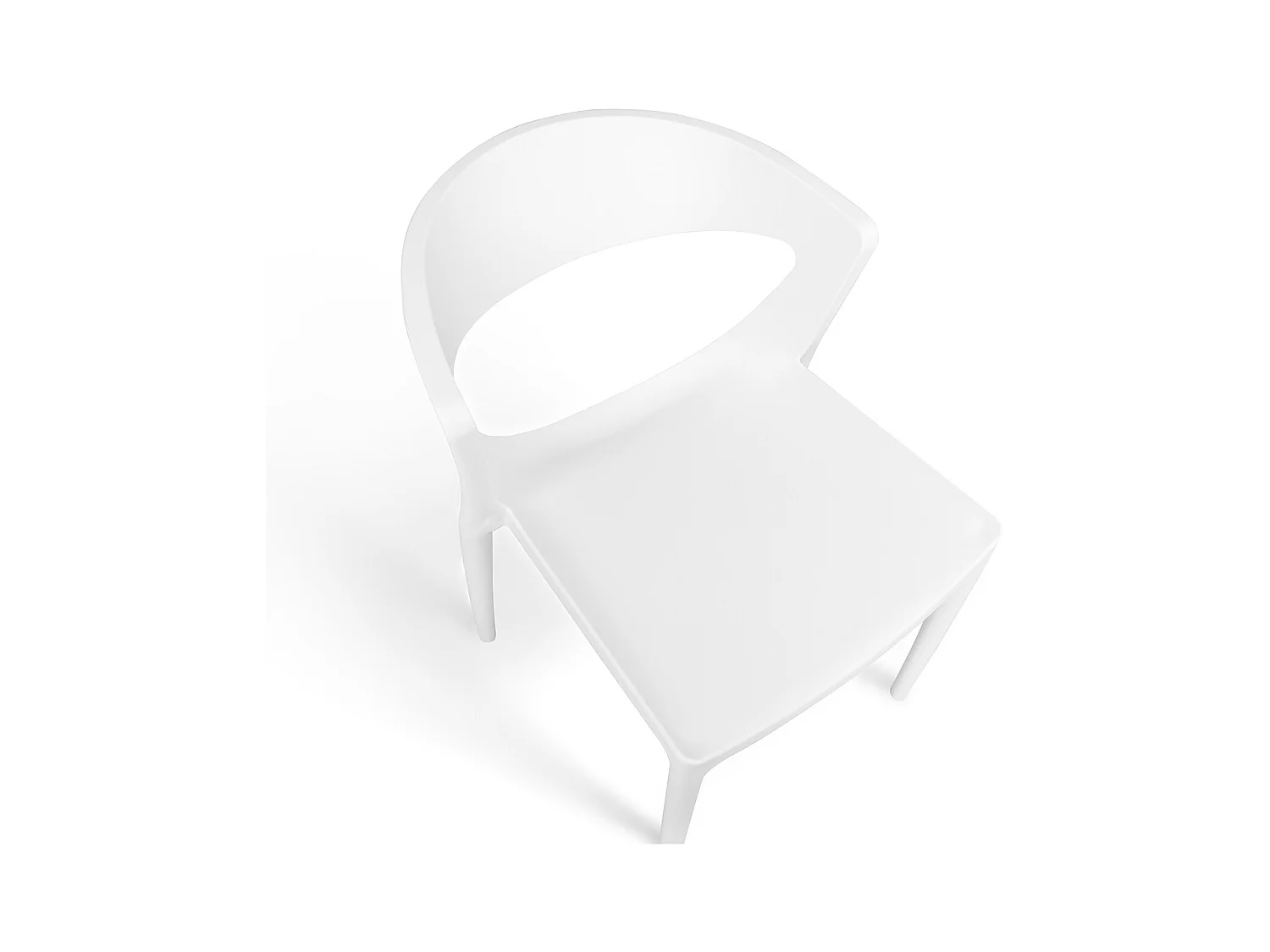 Set di 2 sedie impilabili in plastica bianca – Gaia