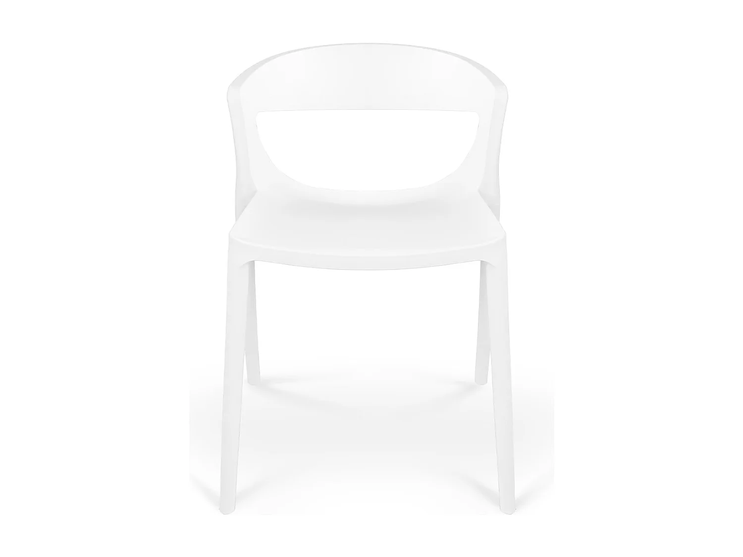 Set di 2 sedie impilabili in plastica bianca – Gaia