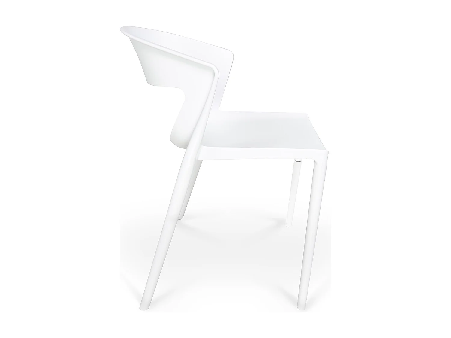 Set di 2 sedie impilabili in plastica bianca – Gaia