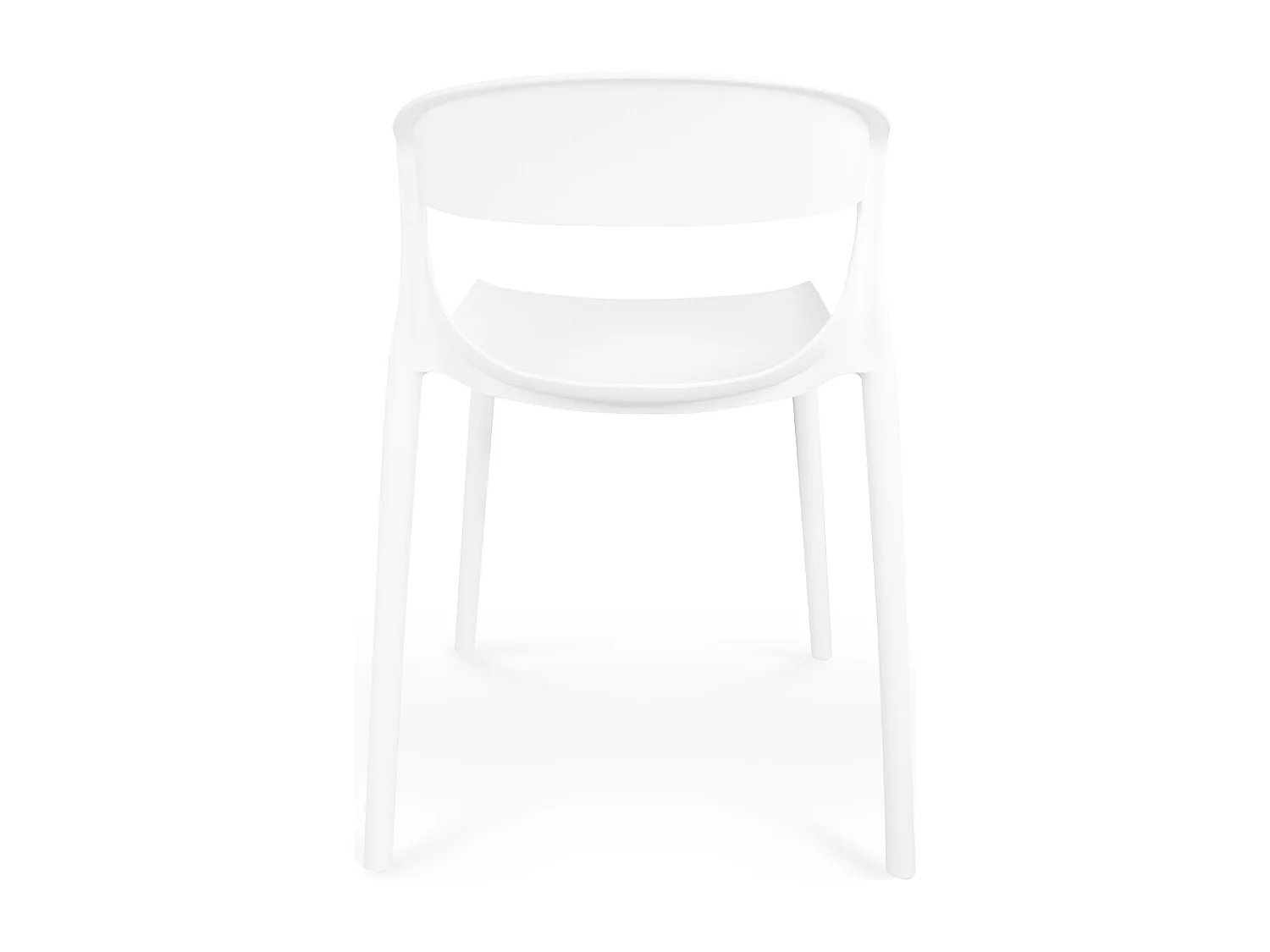 Set di 2 sedie impilabili in plastica bianca – Gaia