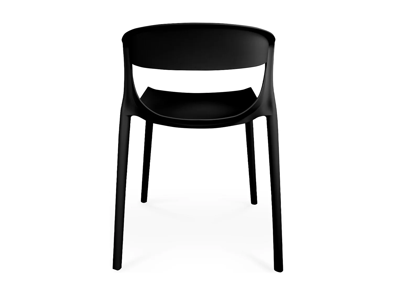 Set di 2 sedie impilabili in plastica nera – Gaia