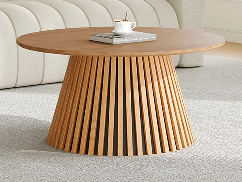 Table basse placage chêne - Naturel - CARMIZA