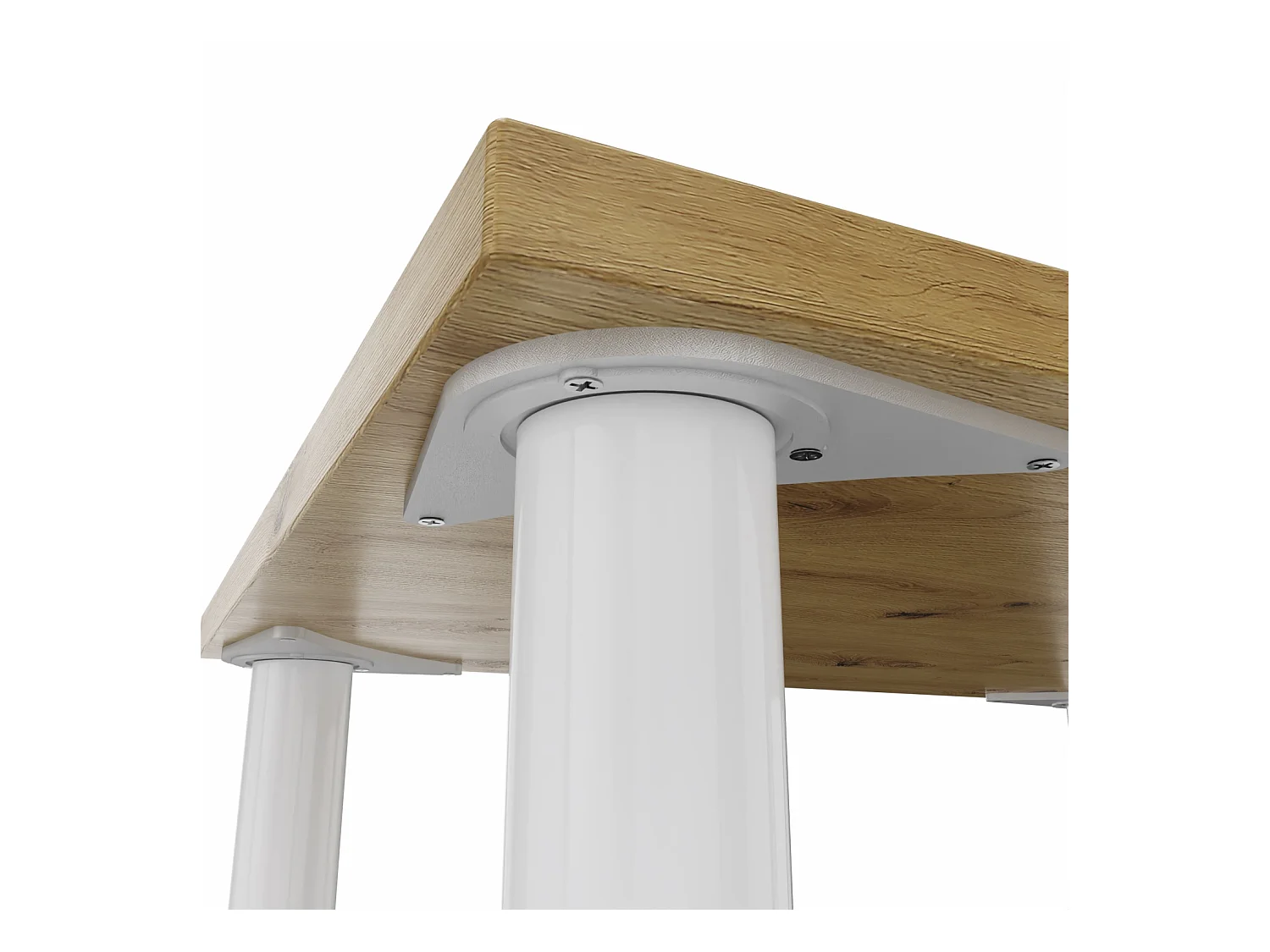 Table de salle à manger, de cuisine, de bureau, petite table en chêne artisanal, blanc, 80 x 60 cm, 100 x 60 cm