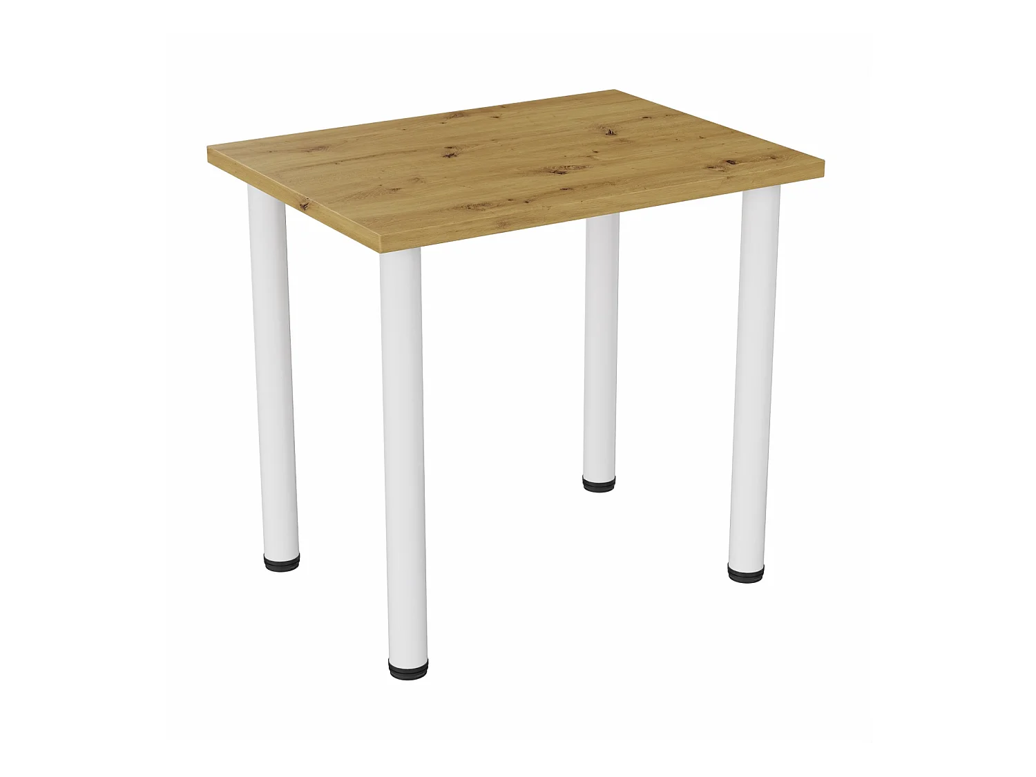 Table de salle à manger, de cuisine, de bureau, petite table en chêne artisanal, blanc, 80 x 60 cm, 100 x 60 cm