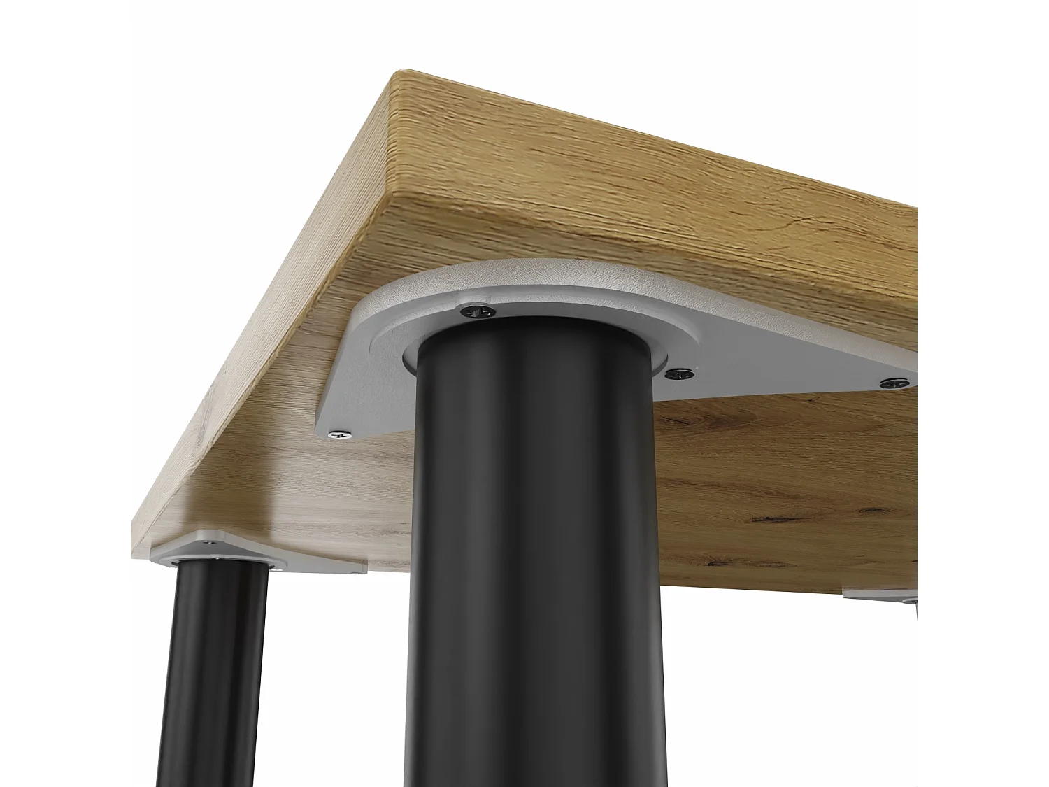 Mesa de comedor, cocina o oficina, mesa pequeña en roble artesanal y blanco, 80 x 60 cm, 100 x 60 cm