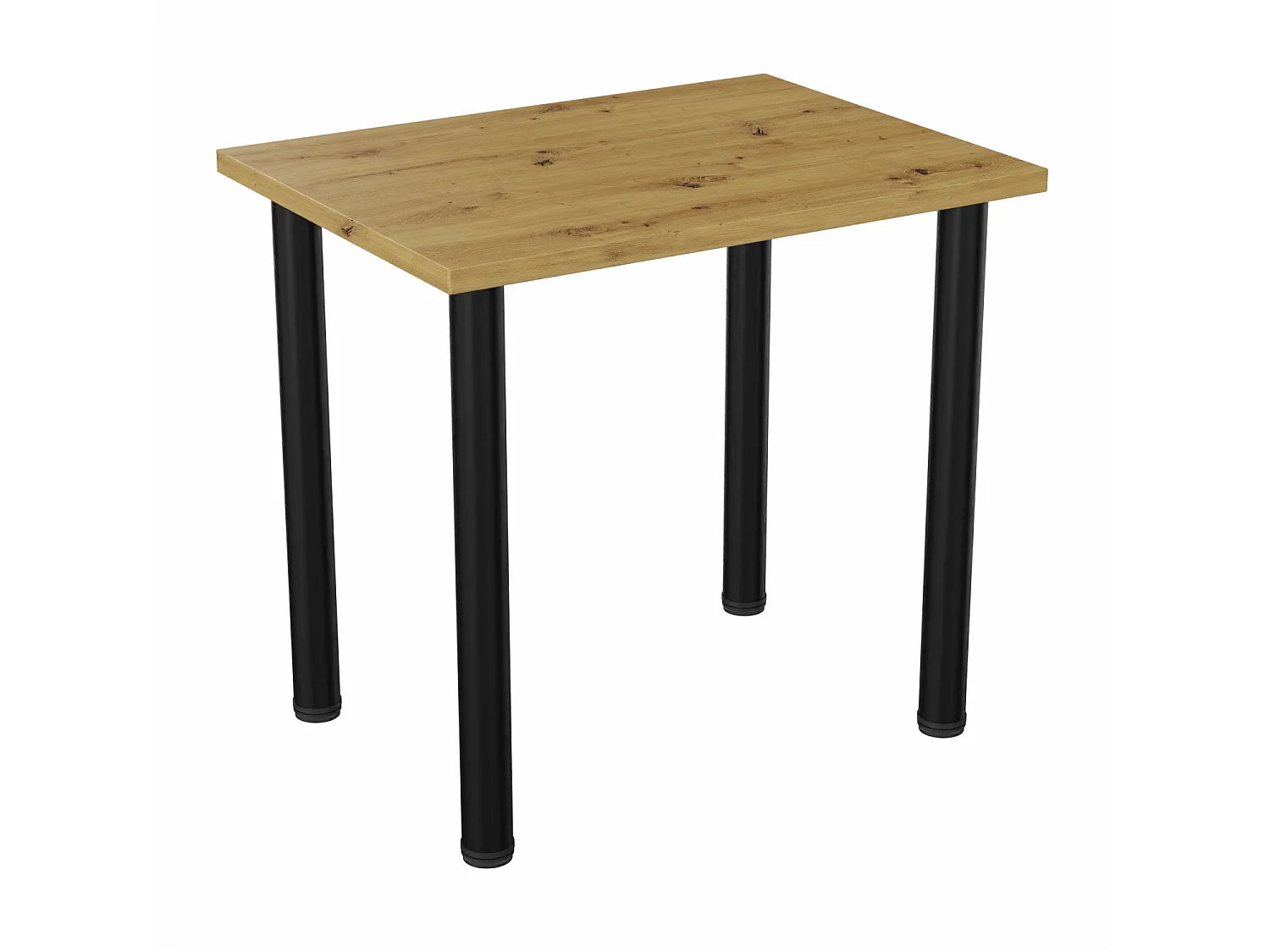 Mesa de comedor, cocina o oficina, mesa pequeña en roble artesanal y blanco, 80 x 60 cm, 100 x 60 cm