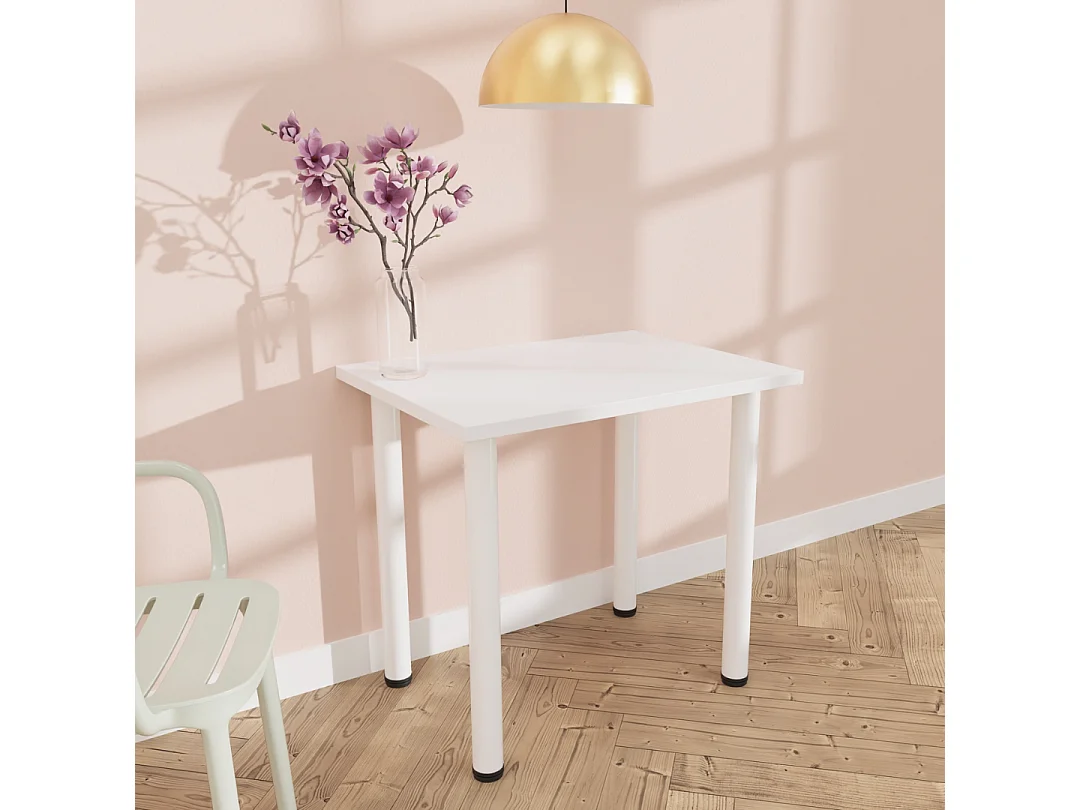 Stół do jadalni, kuchni, biura – mały stół w kolorze dąb artisan / biały, 80 x 60 cm, 100 x 60 cm