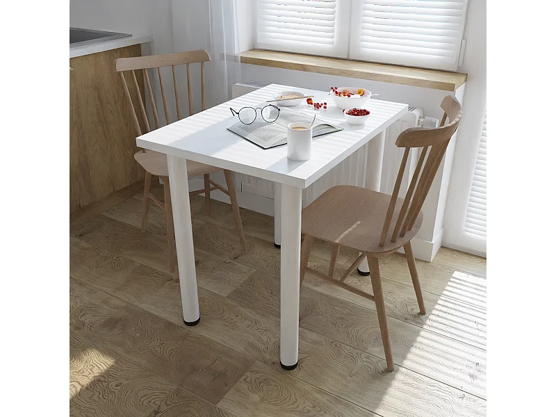 Stół do jadalni, kuchni, biura – mały stół w kolorze dąb artisan / biały, 80 x 60 cm, 100 x 60 cm