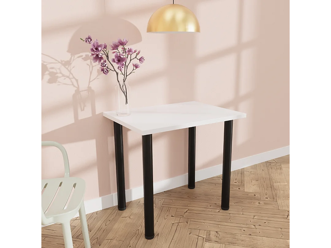 Stół do jadalni, kuchni, biura – mały stół w kolorze dąb artisan / biały, 80 x 60 cm, 100 x 60 cm