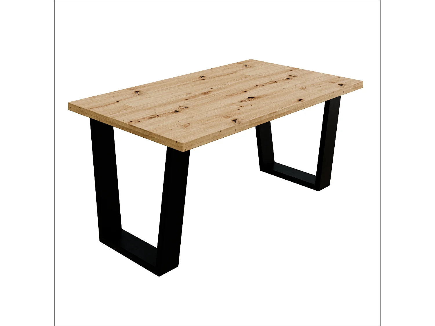 Tavolino stile loft – Tavolino d’appoggio / Tavolino da caffè con struttura in metallo 80×60 cm o 100×60 cm, Tavolino da soggiorno